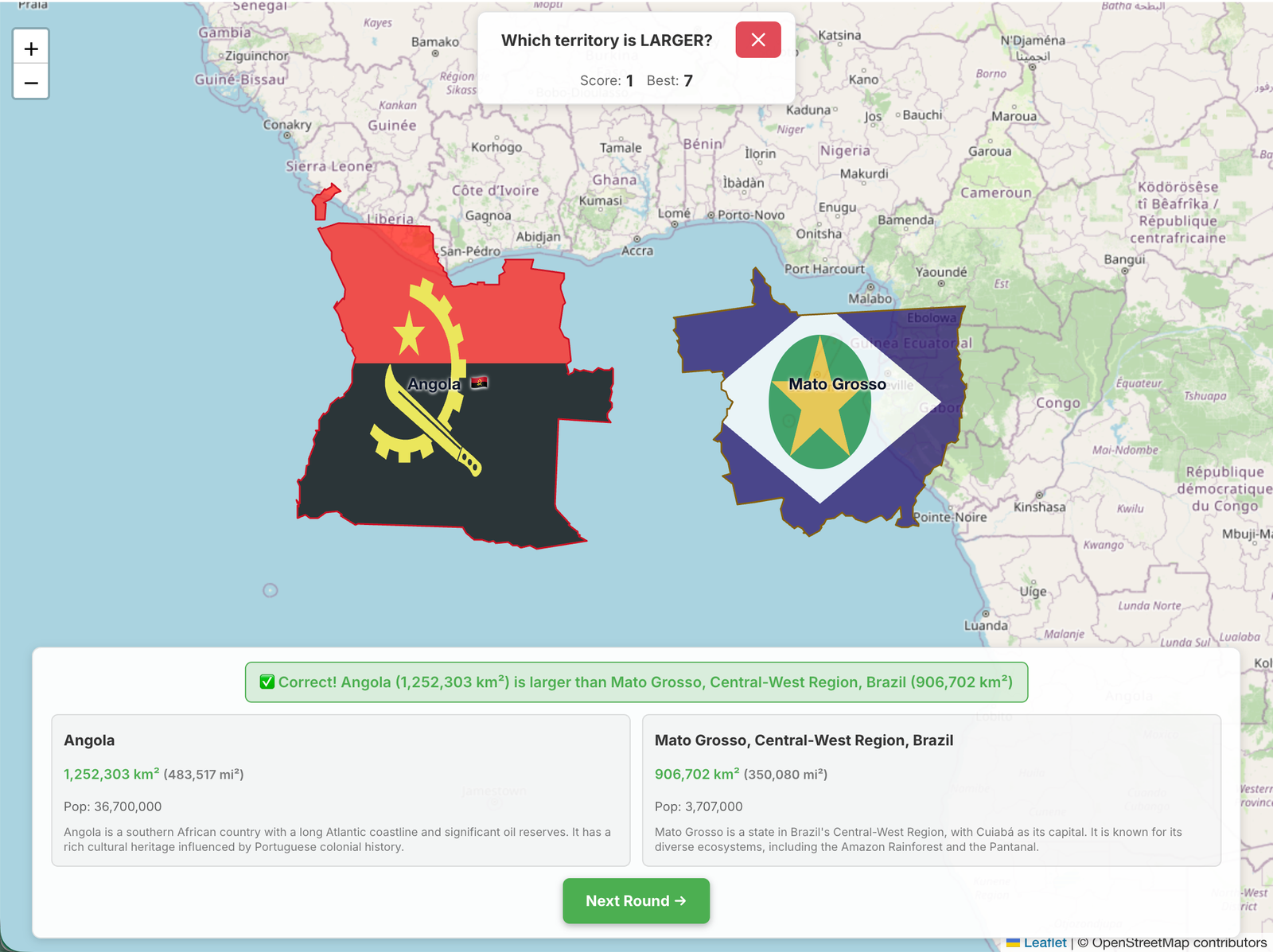 TrueSize Challenge गेम स्कोर